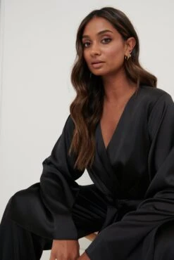 Adelaide Kimono Sleeve Jumpsuit - Black -Outlet Stylistae Store Adelaide Kimono Sleeve Jumpsuit Black 499