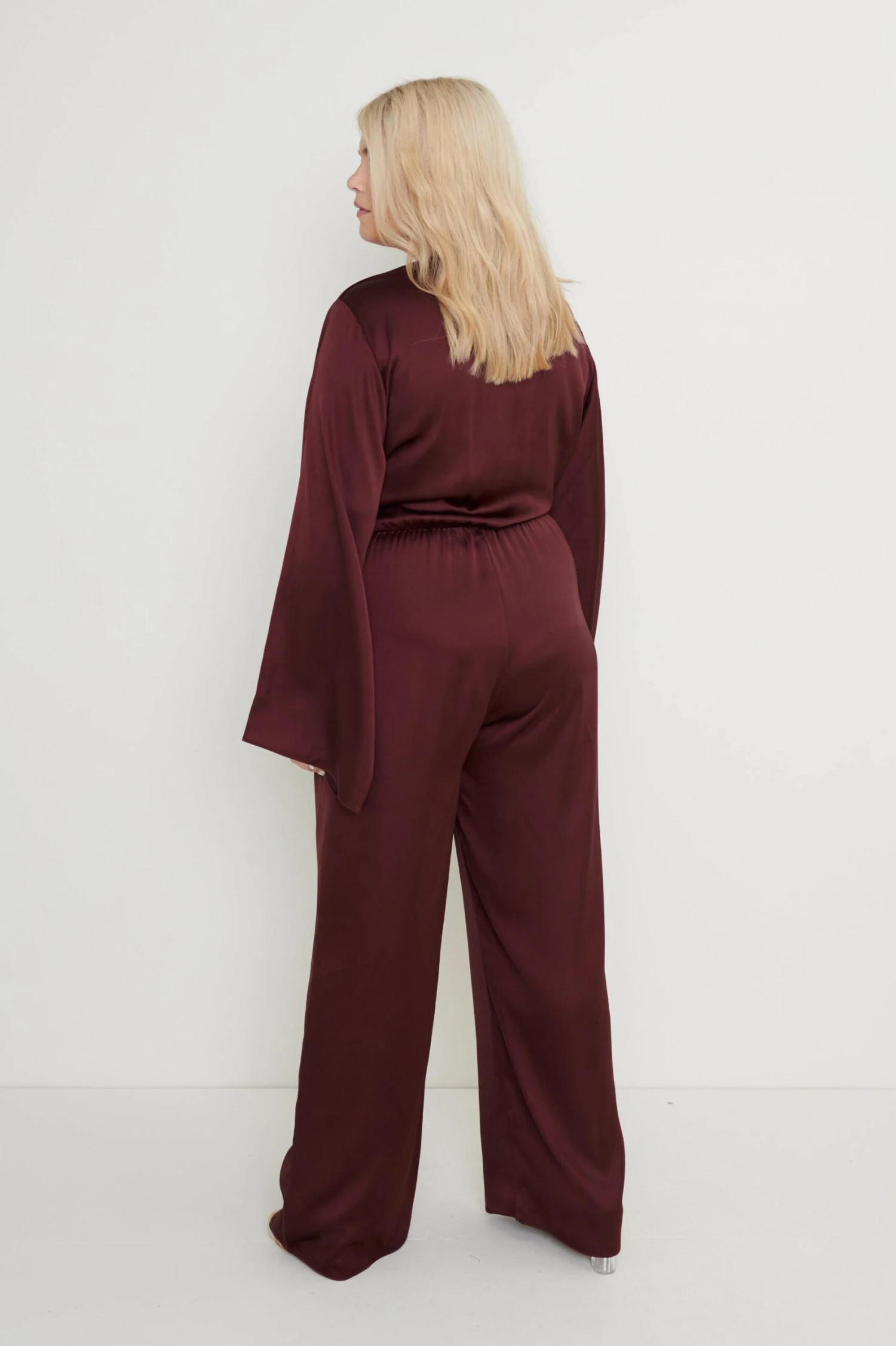 Adelaide Kimono Sleeve Jumpsuit - Wine 6 Adelaide Kimono Sleeve Jumpsuit - Wine - Image 6
