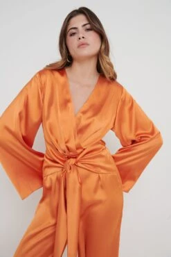 Adelaide Kimono Sleeve Jumpsuit - Orange