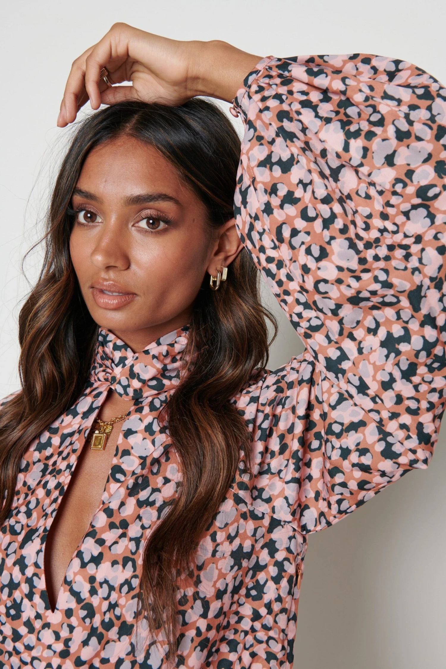 Adriana Mini Ruched Dress - Abstract Spot 7 Adriana Mini Ruched Dress - Abstract Spot - Image 7