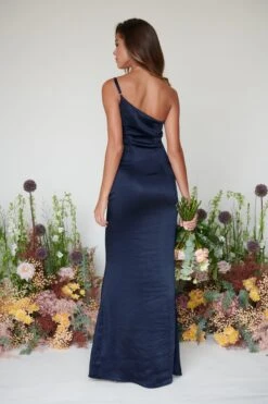 Amelia Maxi Bridesmaid Dress - Matte Navy -Outlet Stylistae Store Amelia Maxi Navy 1674