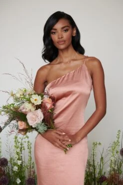 Amelia Maxi Bridesmaid Dress - Matte Tan Blush