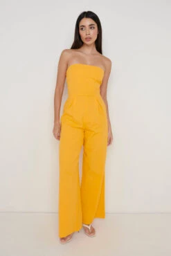 April Bandeau Jumpsuit - Tangerine -Outlet Stylistae Store April Bandeau Jumpsuit Tangerine 2976