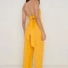 April Bandeau Jumpsuit - Tangerine