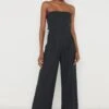 April Bandeau Jumpsuit - Black