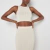 Auden Rib Knit Crop Top - Ecru