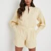 Bennie Collared Playsuit - Camel