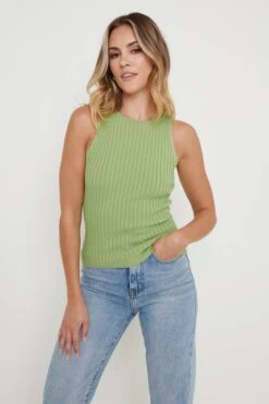 Billie Twisted Cut Out Top - Olive -Outlet Stylistae Store Billie Twist Tee olive 656