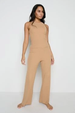Billie Ribbed Trousers - Camel