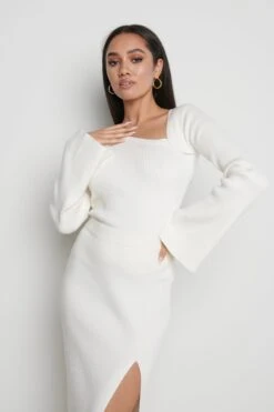 Blythe Cut Out Knit Top - Cream