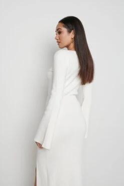 Blythe Cut Out Knit Top - Cream -Outlet Stylistae Store Blithe set white 5442