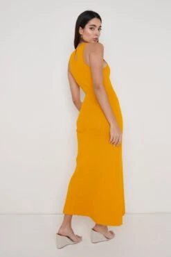 Bonnie Plisse Knit Midaxi Dress - Tangerine 6 Bonnie Plisse Knit Midaxi Dress - Tangerine -Outlet Stylistae Store Bonnie Plisse Midaxi Tangerine 552