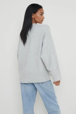 Camille Oversized Borg Jumper - Grey -Outlet Stylistae Store Camille Oversized Jumper Grey 1667