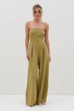 Campbell Bandeau Jumpsuit - Tarragon Green