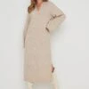 Cas Collared Knit Dress - Beige
