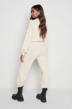 Darcie Knit Jumpsuit - Cream -Outlet Stylistae Store Darcie jumpsuit cream 2233