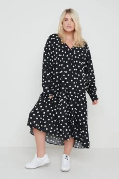 Dotty Day Dress - Black Polka Dot -Outlet Stylistae Store Dotty Day Dress Black 4107