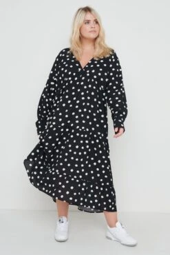 Dotty Day Dress - Black Polka Dot -Outlet Stylistae Store Dotty Day Dress Black 4117