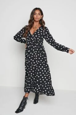 Dotty Day Dress - Black Polka Dot -Outlet Stylistae Store Dotty black 2248