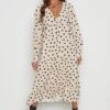 Dotty Day Dress - Beige Polka Dot