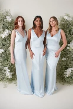 Esmee Maxi Bridesmaid Dress - Matte Ice Blue