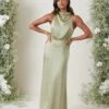 Farrah Maxi Bridesmaid Dress - Matte Olive