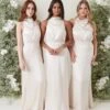 Farrah Maxi Bridesmaid Dress - Matte Champagne