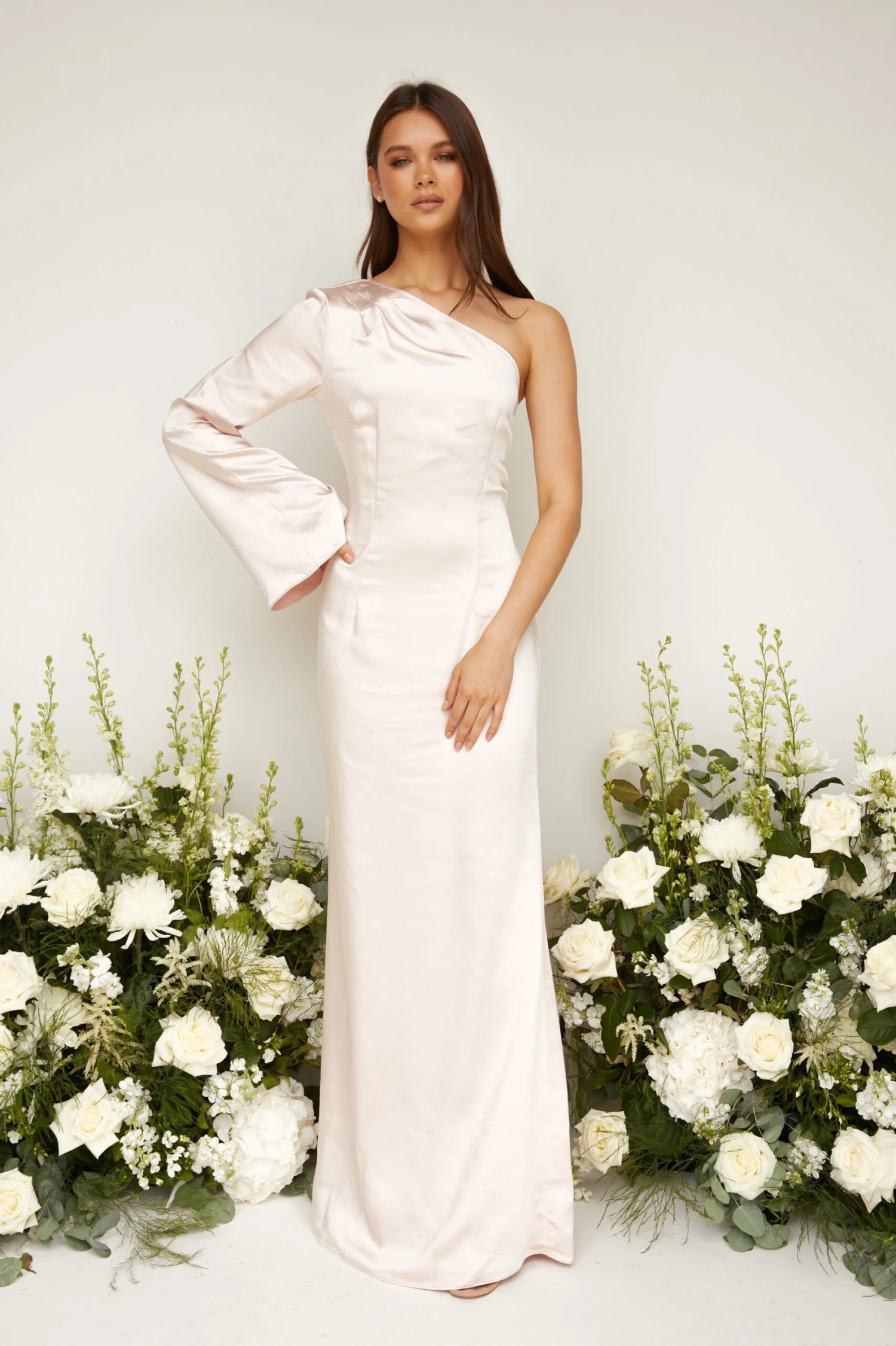 Rosie Maxi Bridesmaid Dress - Matte Blush 5 Rosie Maxi Bridesmaid Dress - Matte Blush - Image 5