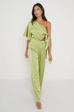 Frances Cut Out Jumpsuit - Apple Green -Outlet Stylistae Store Francis Cut Out Jumpsuit Green 514