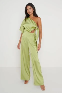 Frances Cut Out Jumpsuit - Apple Green