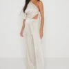 Frances Cut Out Jumpsuit - Oyster