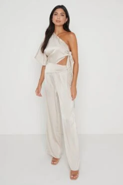 Frances Cut Out Jumpsuit - Oyster
