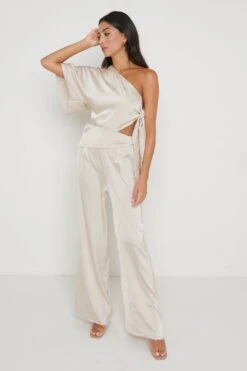 Frances Cut Out Jumpsuit - Oyster -Outlet Stylistae Store Francis Cut Out Jumpsuit Oyster 401