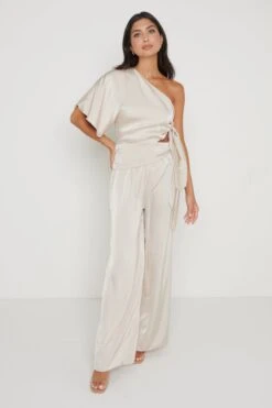 Frances Cut Out Jumpsuit - Oyster -Outlet Stylistae Store Francis Cut Out Jumpsuit Oyster 407