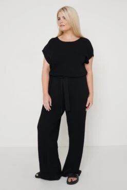 Gracie Jumpsuit- Black -Outlet Stylistae Store Gracie Knit Jumpsuit Black 1071