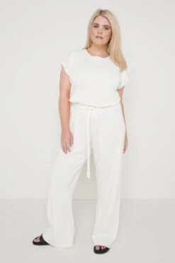 Gracie Jumpsuit- Cream -Outlet Stylistae Store Gracie Knit Jumpsuit Cream 978