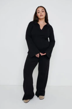 Hayden Knit Trousers- Black -Outlet Stylistae Store Hayden Set Black Curve 733 bce3b8df 119b 44d8 aa1a b2b3369860d0