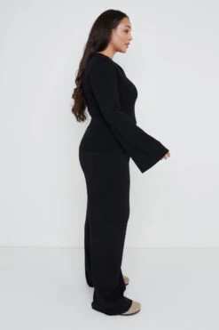 Hayden Knit Trousers- Black -Outlet Stylistae Store Hayden Set Black Curve 743