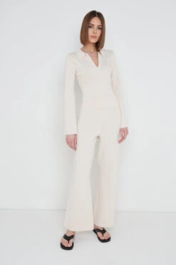 Hayden Knit Trousers - Cream -Outlet Stylistae Store Hayden Set Cream 507 c8d3b0ed 96b9 412c 90ee 2a4f8458e5af