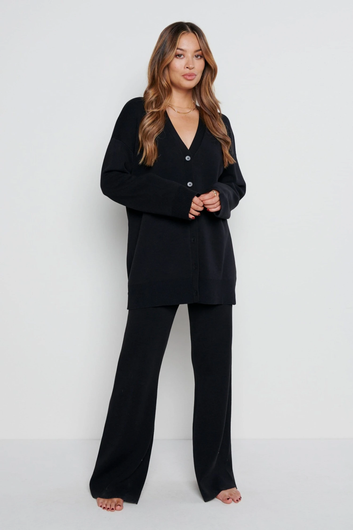 Hayden Knit Cardigan - Black 6 Hayden Knit Cardigan - Black - Image 6