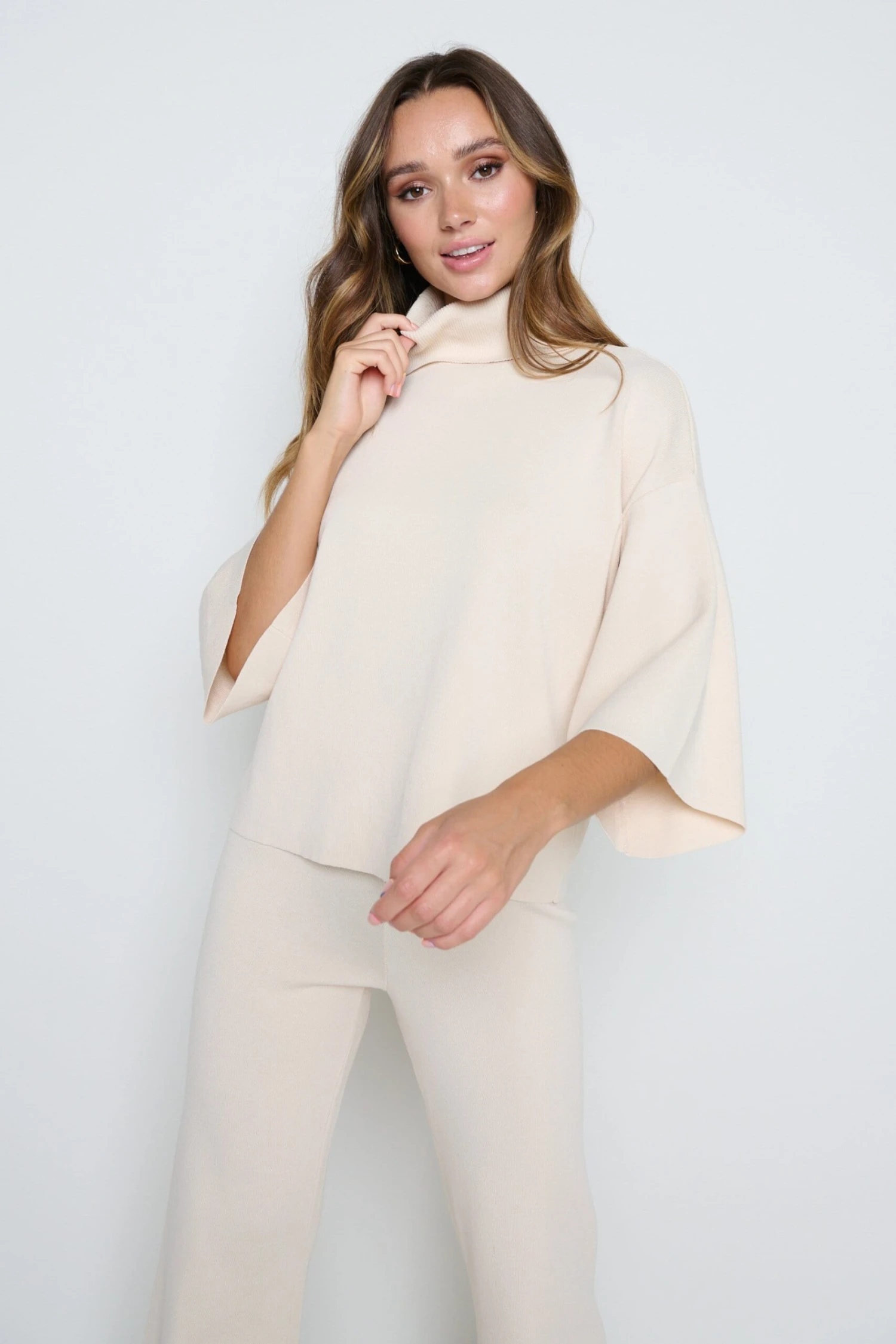 Hayden Kimono Sleeve Jumper - Cream 5 Hayden Kimono Sleeve Jumper - Cream - Image 5
