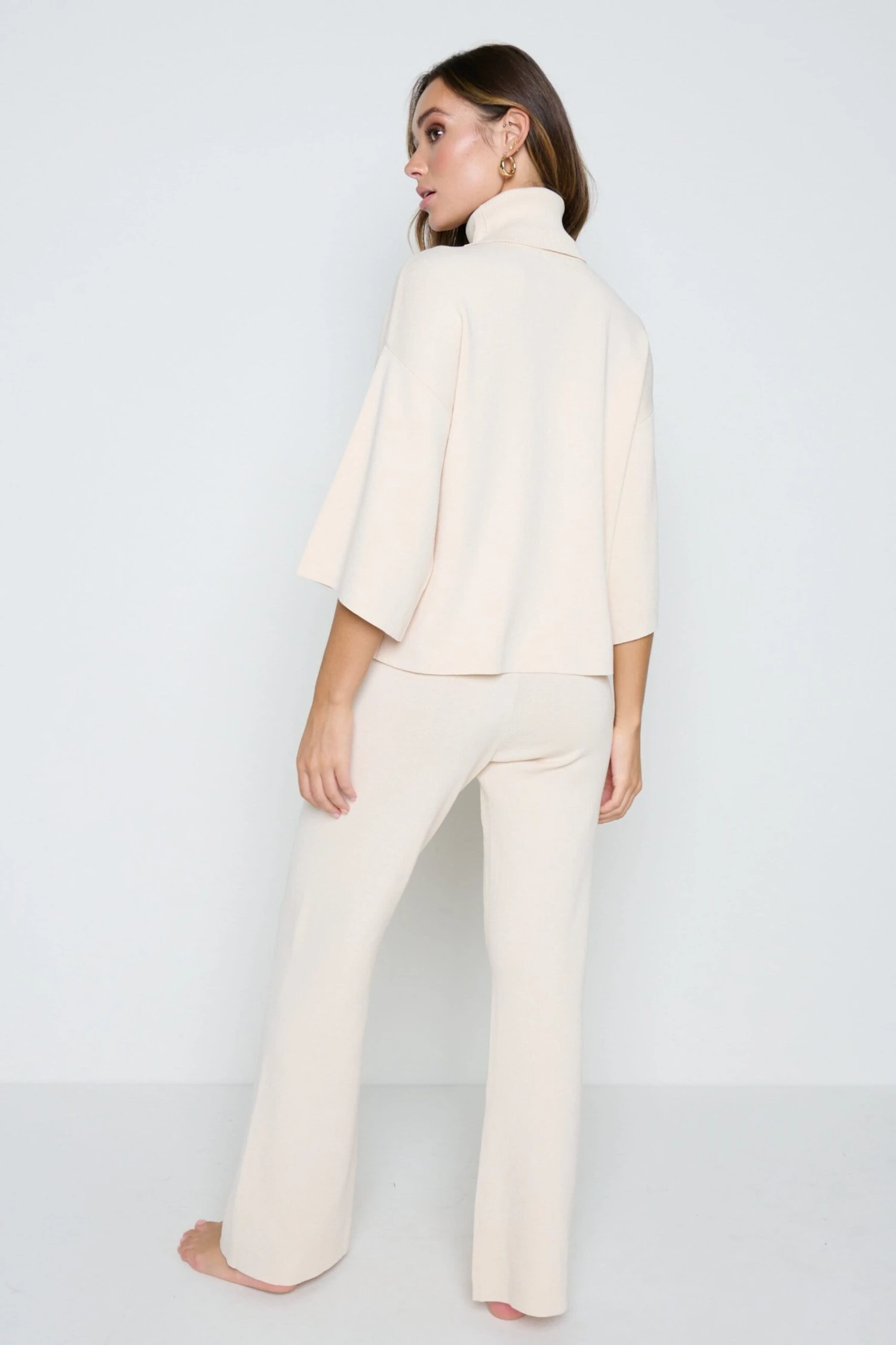 Hayden Kimono Sleeve Jumper - Cream 3 Hayden Kimono Sleeve Jumper - Cream - Image 3