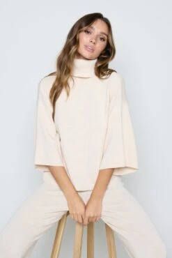 Hayden Kimono Sleeve Jumper - Cream