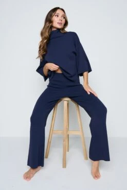 Hayden Knit Trousers - Navy 7 Hayden Knit Trousers - Navy -Outlet Stylistae Store Hayden kimono navy 3713