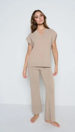 Hayden Sleeveless Jumper - Beige -Outlet Stylistae Store Hayden sleeveless taupe 5333