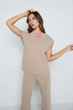Hayden Sleeveless Jumper - Beige -Outlet Stylistae Store Hayden sleeveless taupe 5345