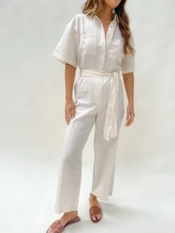 Mitch Boxy Jumpsuit - Beige 9 Mitch Boxy Jumpsuit - Beige -Outlet Stylistae Store IMG 1930