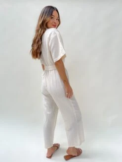 Mitch Boxy Jumpsuit - Beige 11 Mitch Boxy Jumpsuit - Beige -Outlet Stylistae Store IMG 1944