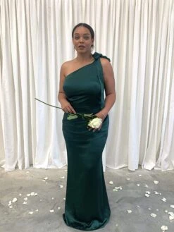 Amelia Maxi Tie Dress - Matte Emerald Green -Outlet Stylistae Store IMG 2010