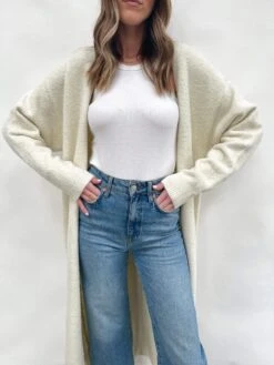Millie Maxi Cardigan - Cream -Outlet Stylistae Store IMG 2319